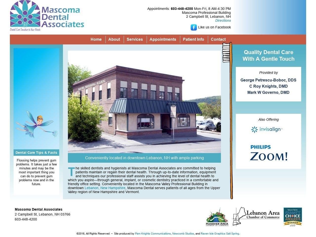 Mascoma Dental Associates screenshot