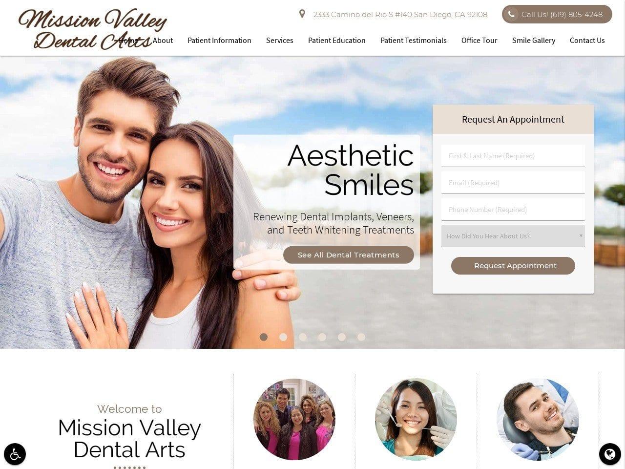 Mission Valley Dental Arts screenshot