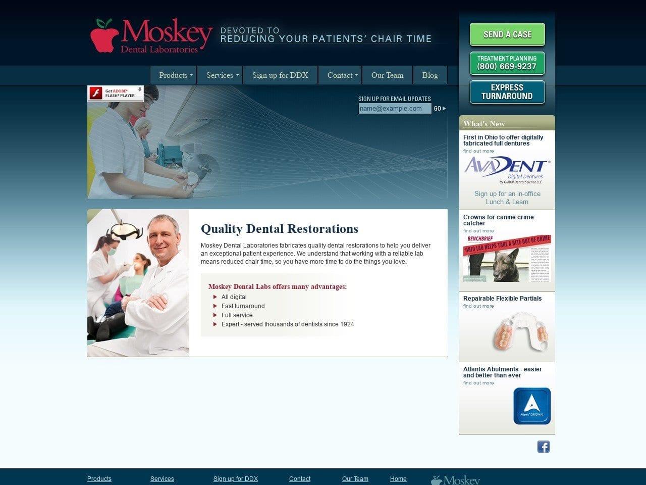 Moskey Dental Laboratories screenshot