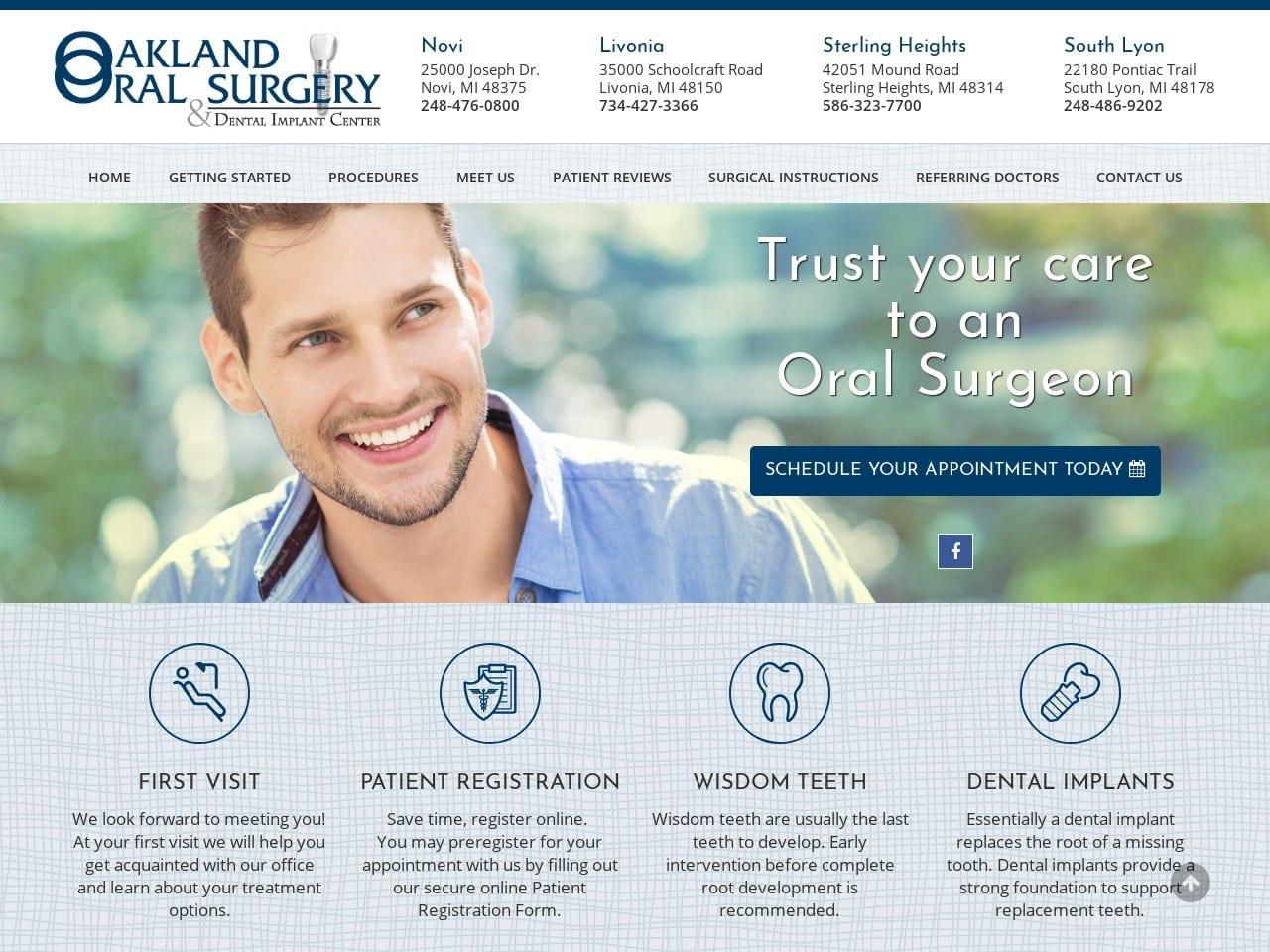 Oakland Oral Surgery Associates Kissoondial Andrew screenshot