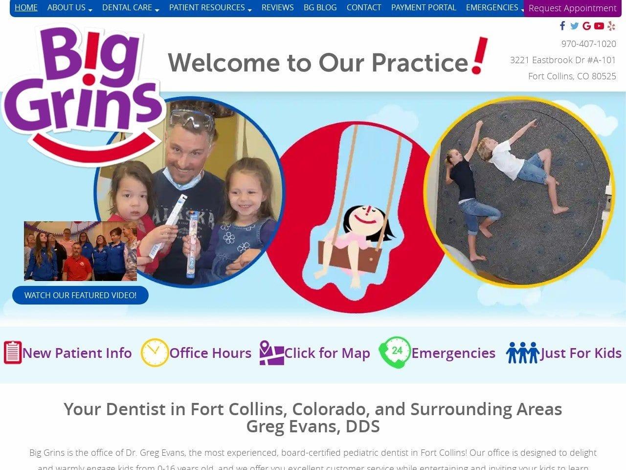 Big Grins Pediatric Dental Office screenshot