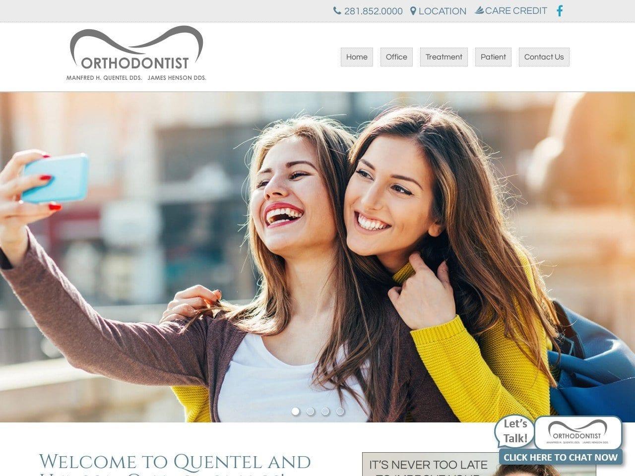 Quentel & Henson Orthodontics screenshot