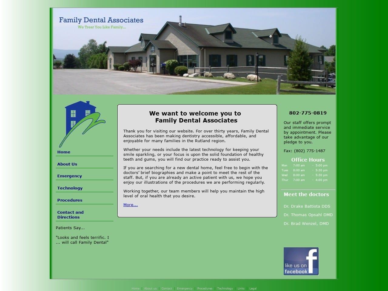 Family Dental Associates of Vermont screenshot
