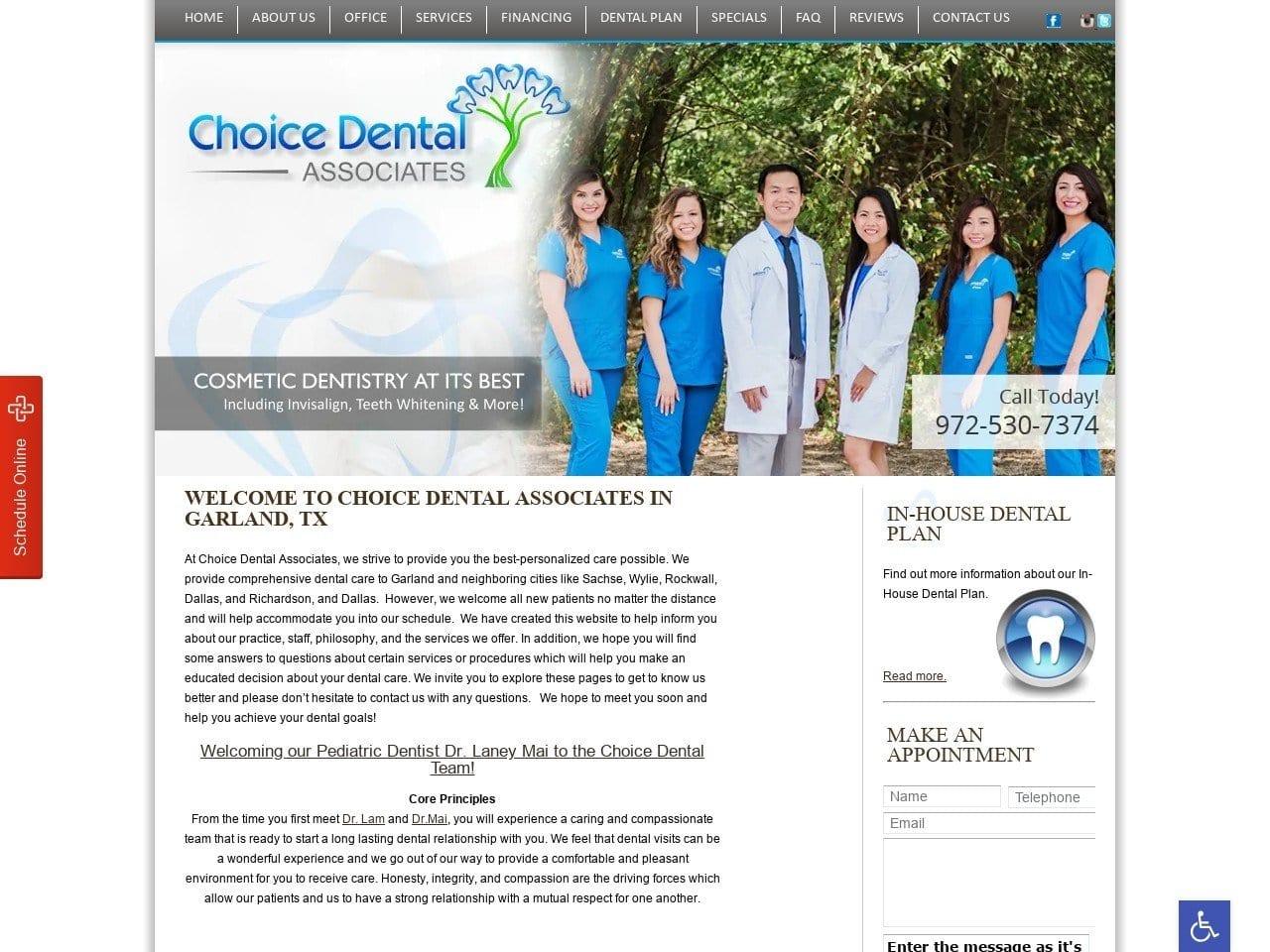 Choice Dental Associates screenshot