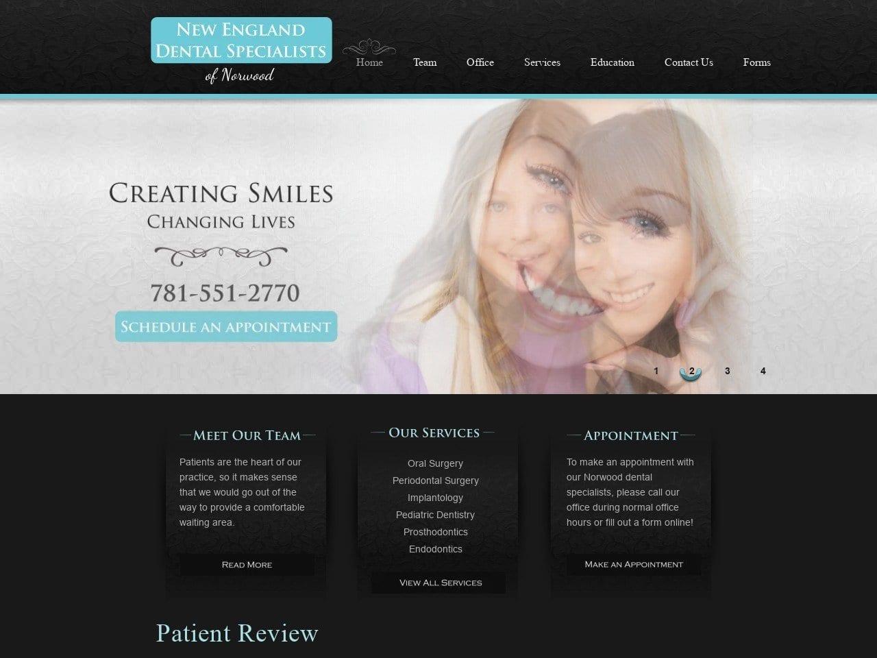 New England Dental Specialists of Norwood screenshot