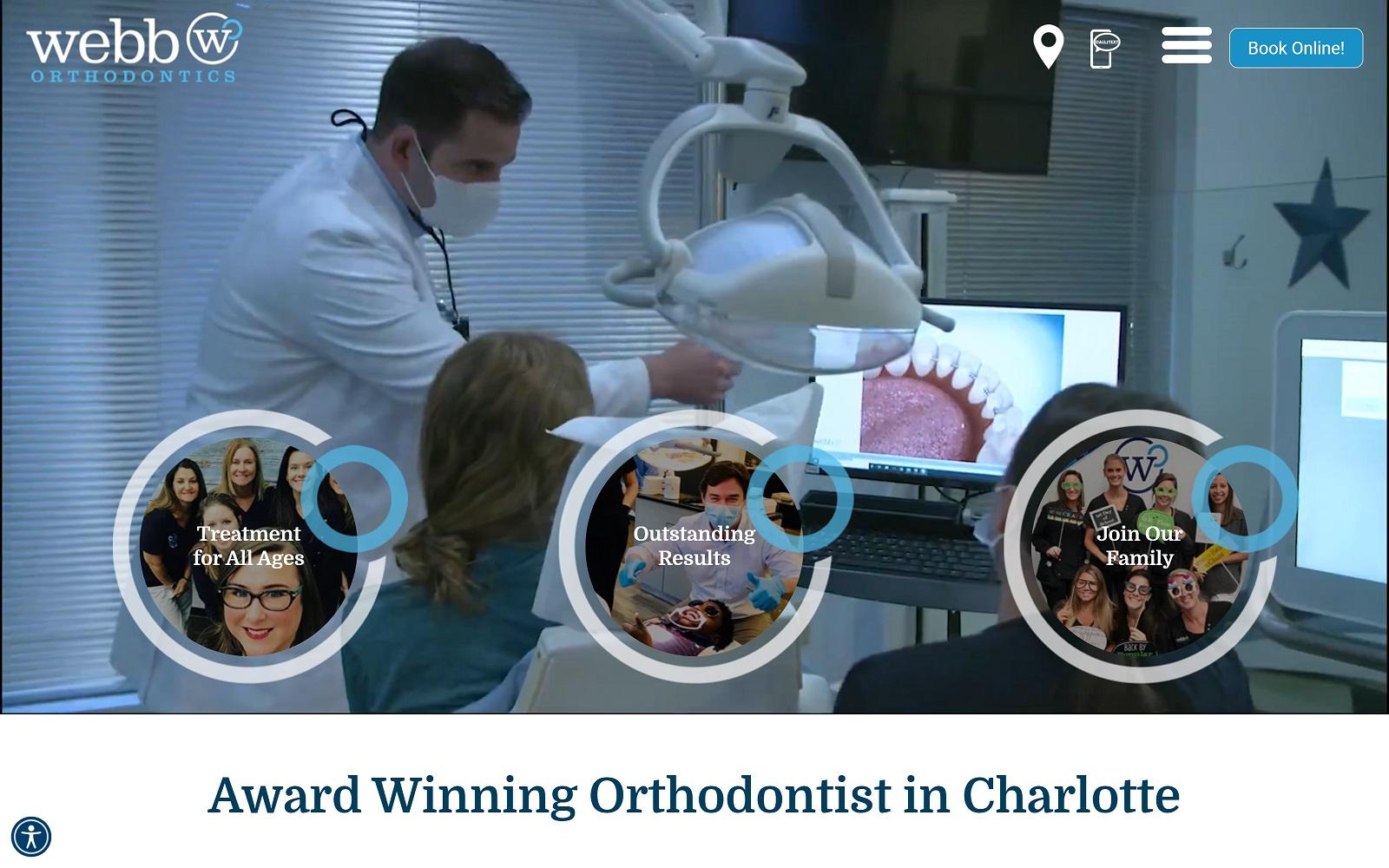 Webb Orthodontics screenshot