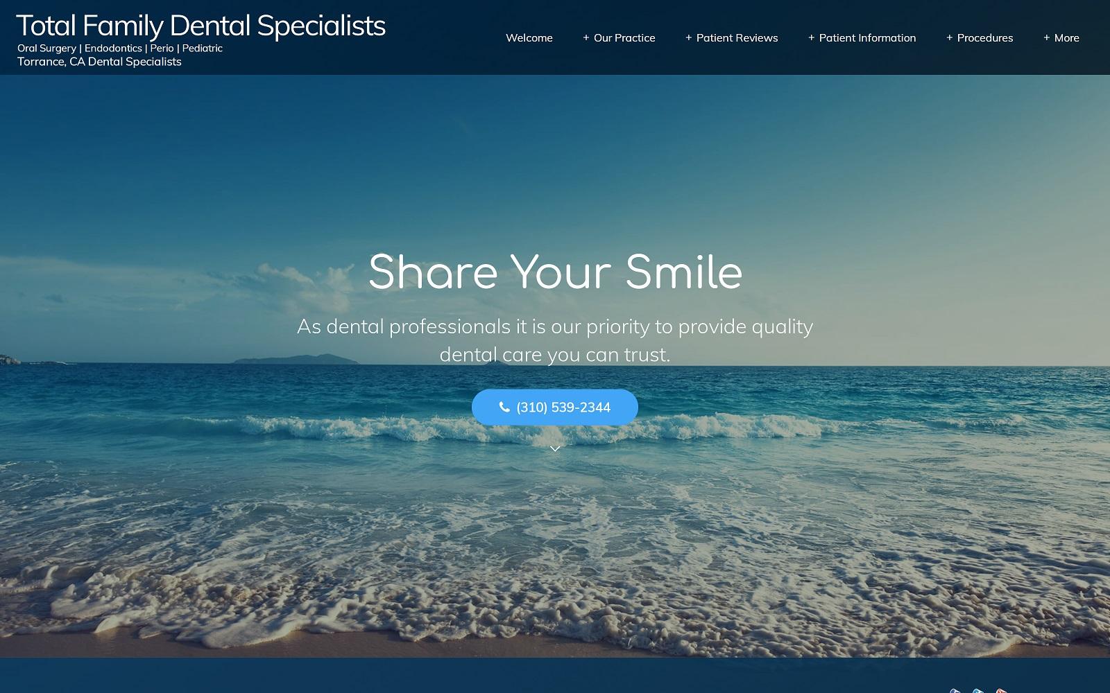 Total Family Dental Specialists San Pedro CA screenshot