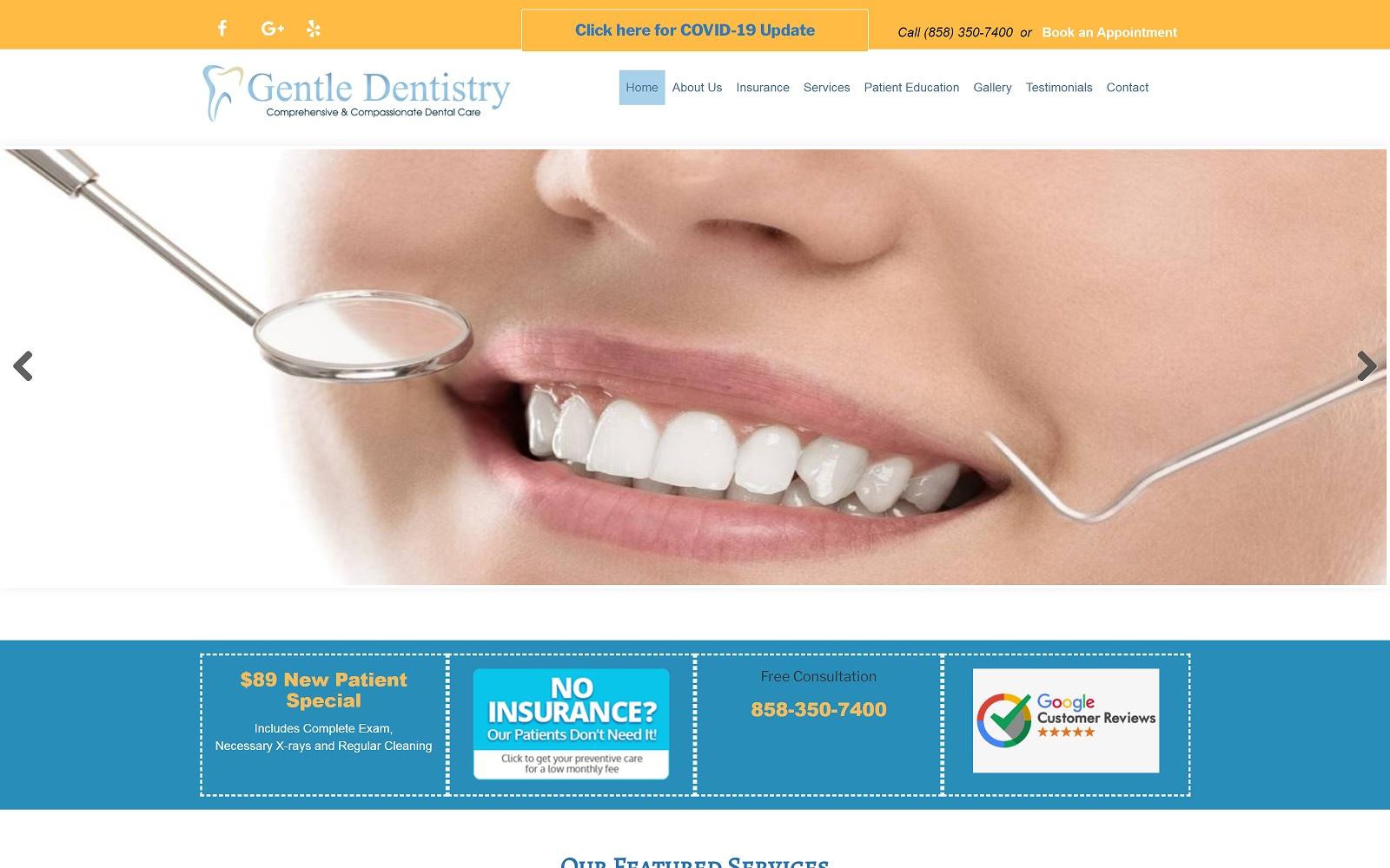 Gentle Dentistry - San Diego Dental Care screenshot