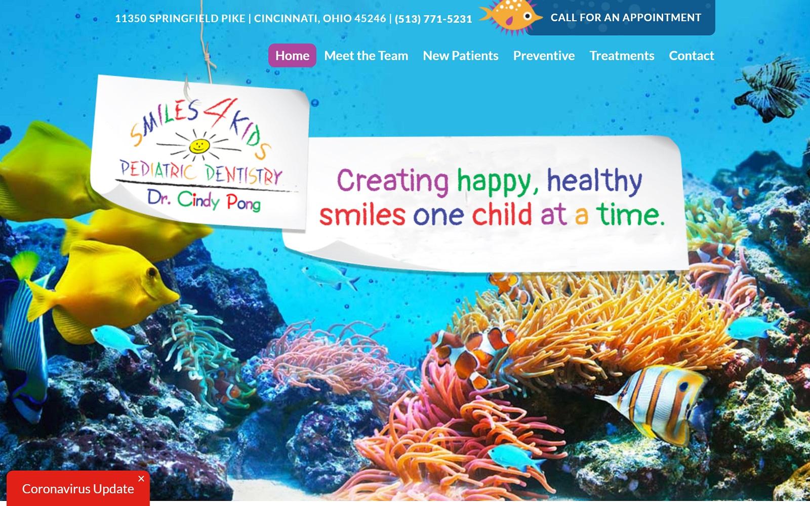 Smiles 4 Kids Pediatric Dentistry: Cindy R. Pong, DDS screenshot