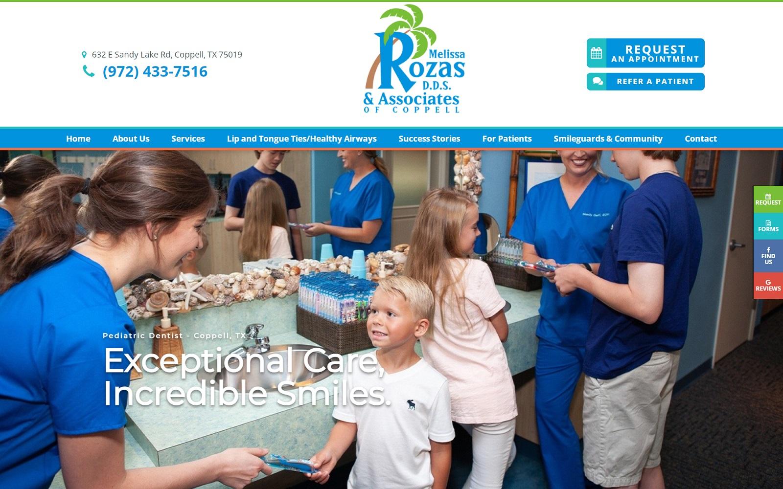 Melissa Rozas DDS & Associates of Coppell screenshot