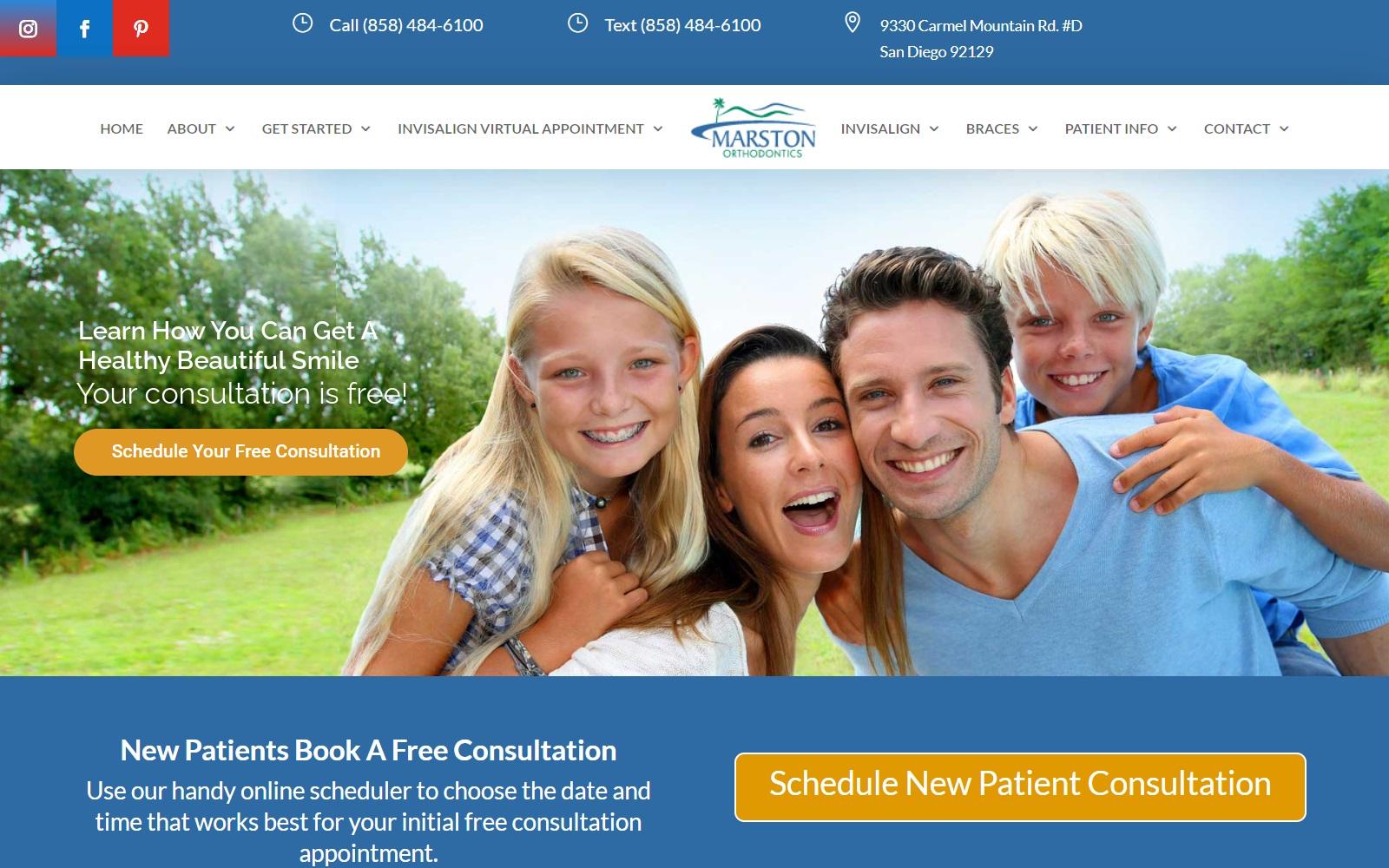 Marston Orthodontics screenshot