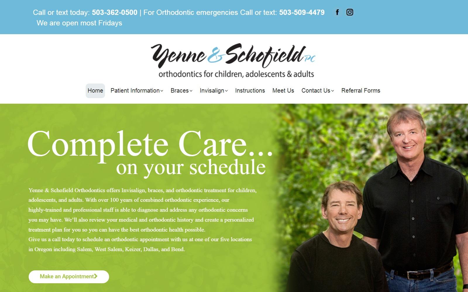 Yenne & Schofield Orthodontist - Salem Office screenshot