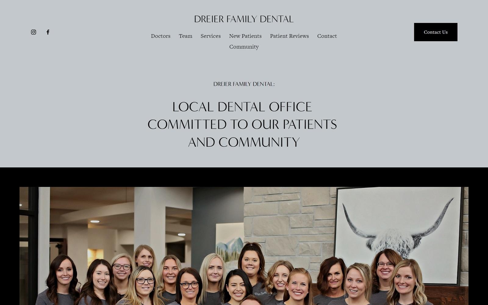 Dreier Family Dental screenshot