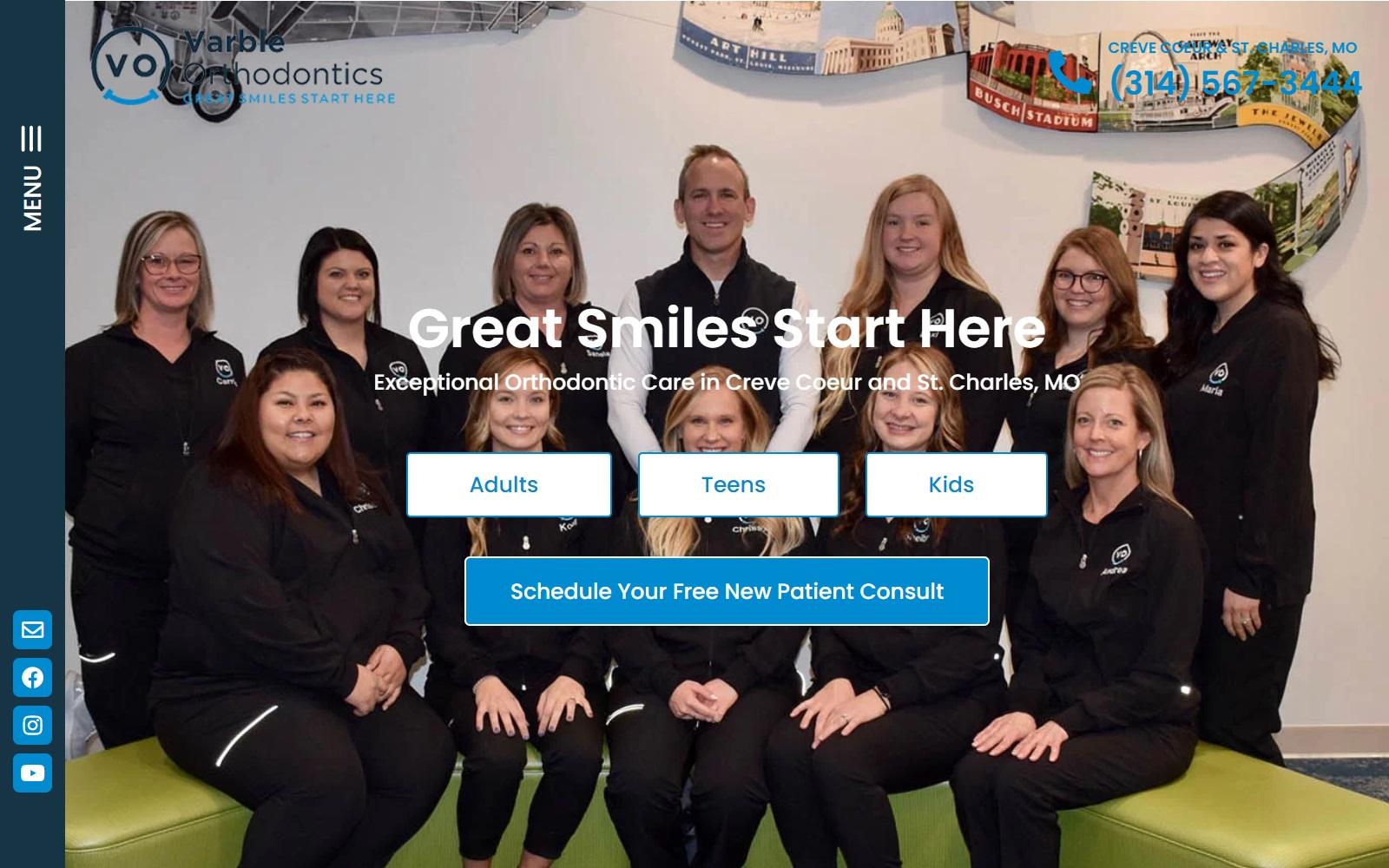 Varble Orthodontics screenshot