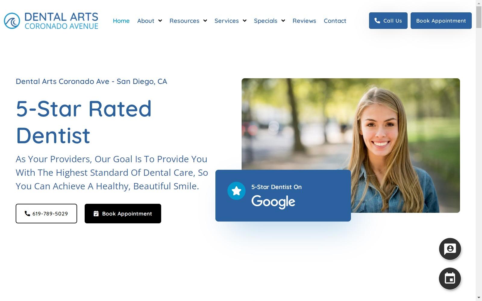 Dental Arts of Coronado Avenue screenshot