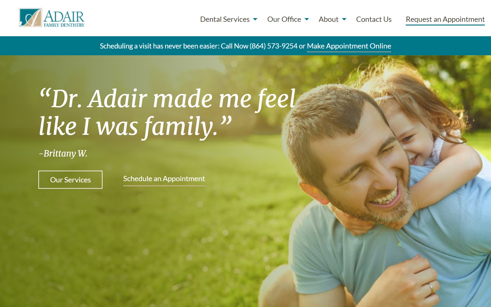 adairfamilydentistry.com screenshot