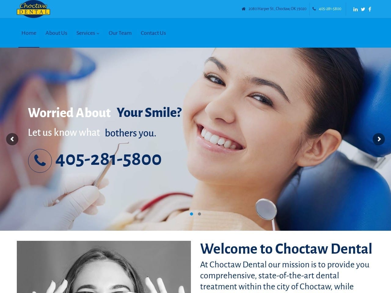 Choctaw Dental Website Screenshot from choctawdental.com