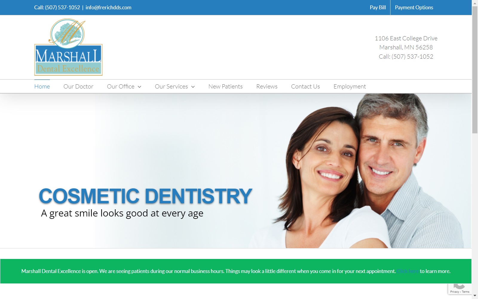 dentistmarshall.com screenshot