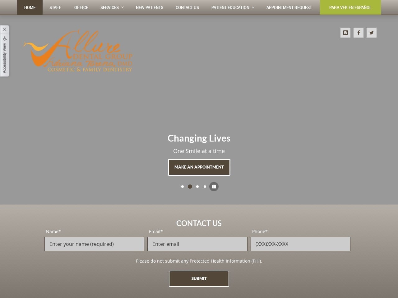 Fairfield Dental Home Website Screenshot from dentistryfairfield.com