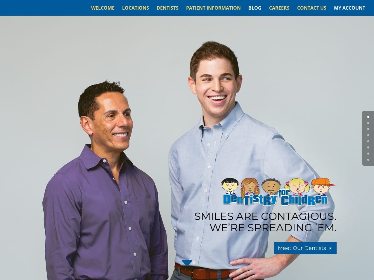 Dentistry For Children Website Screenshot from dfckids.com