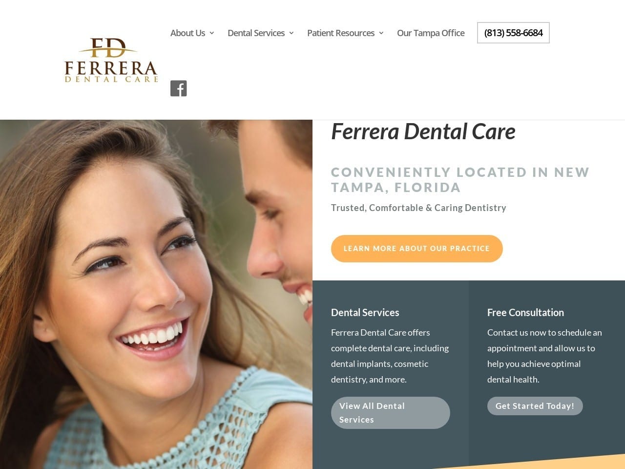 Ferrera Dental Associates Website Screenshot from drferrera.com