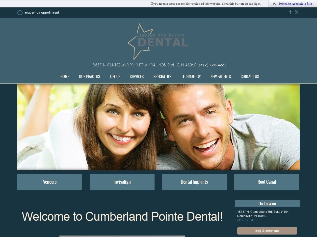 Cumberland Pointe Dental Website Screenshot from drjeanettelawson.com