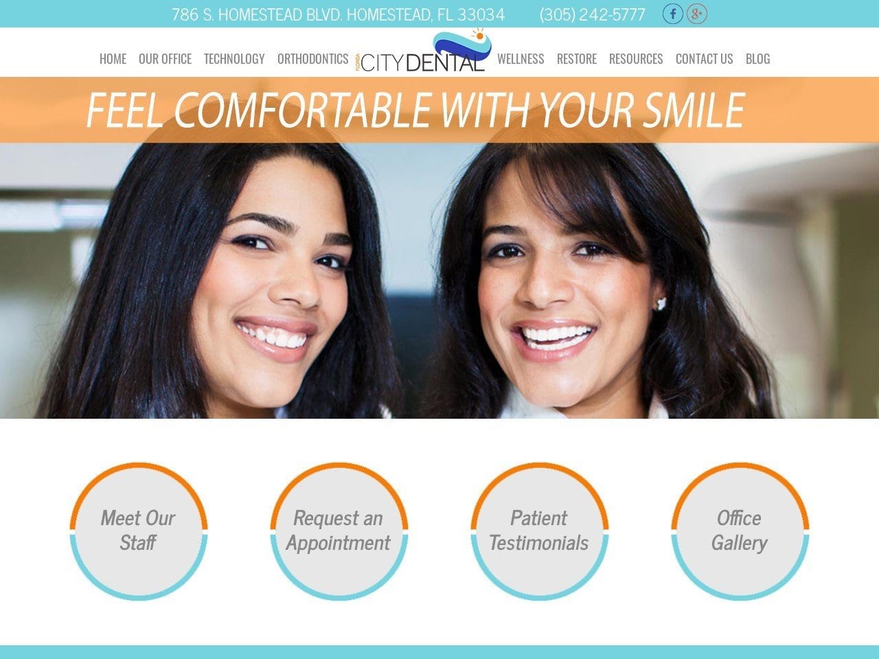 Florida City Dental Website Screenshot from floridacitydental.com
