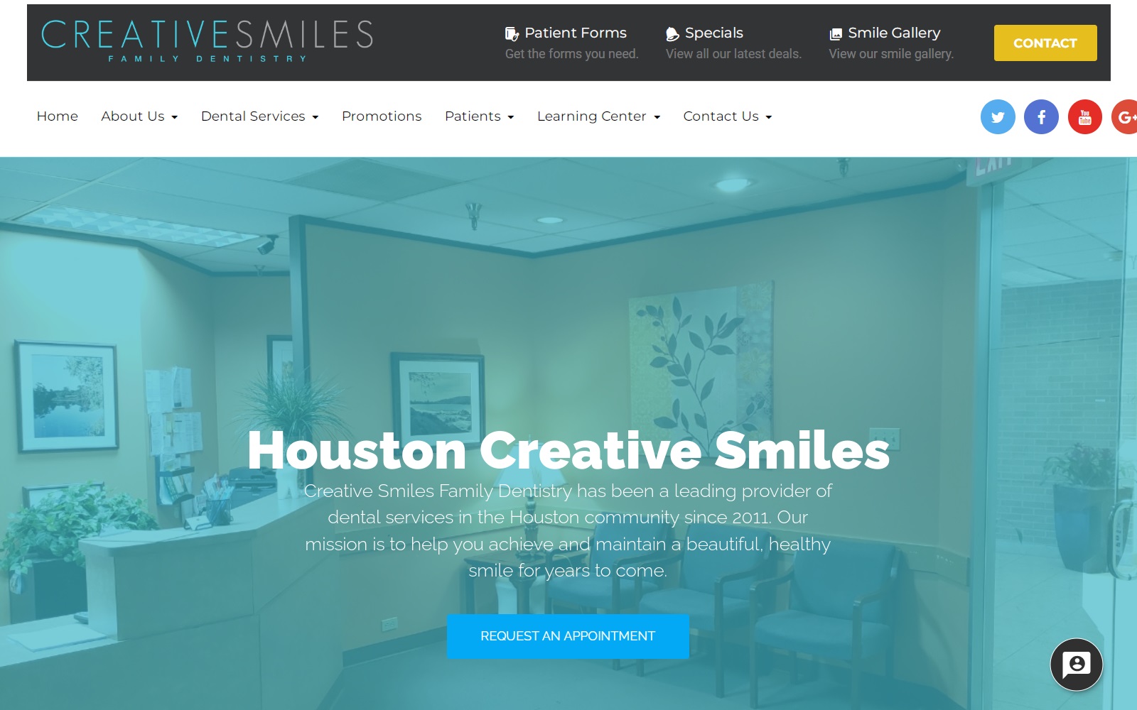 houstoncreativesmiles.com screenshot