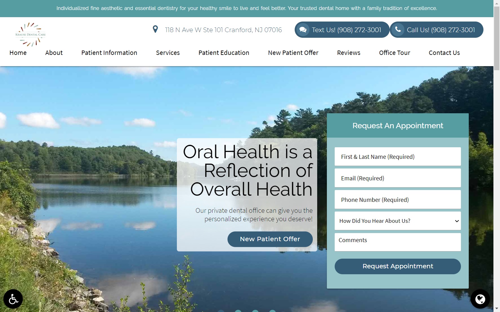 krausedentalcare.com screenshot