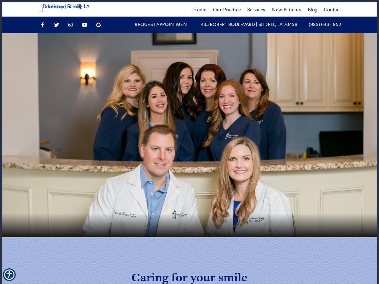 Lakeshore Family Dentist Website Screenshot from lakeshorefamilydentistry.com