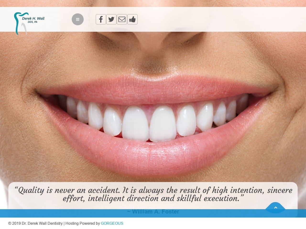 Dr. Derek H. Wall DDS PA Website Screenshot from lynnhavendentist.com