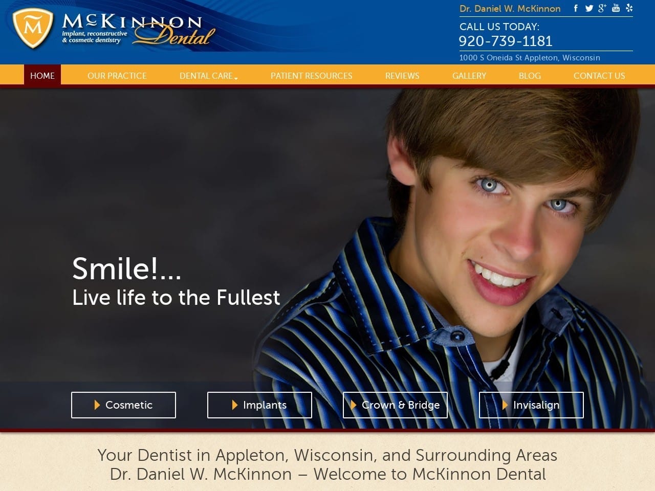 Mckinnon Dental Website Screenshot from mckinnondental.com