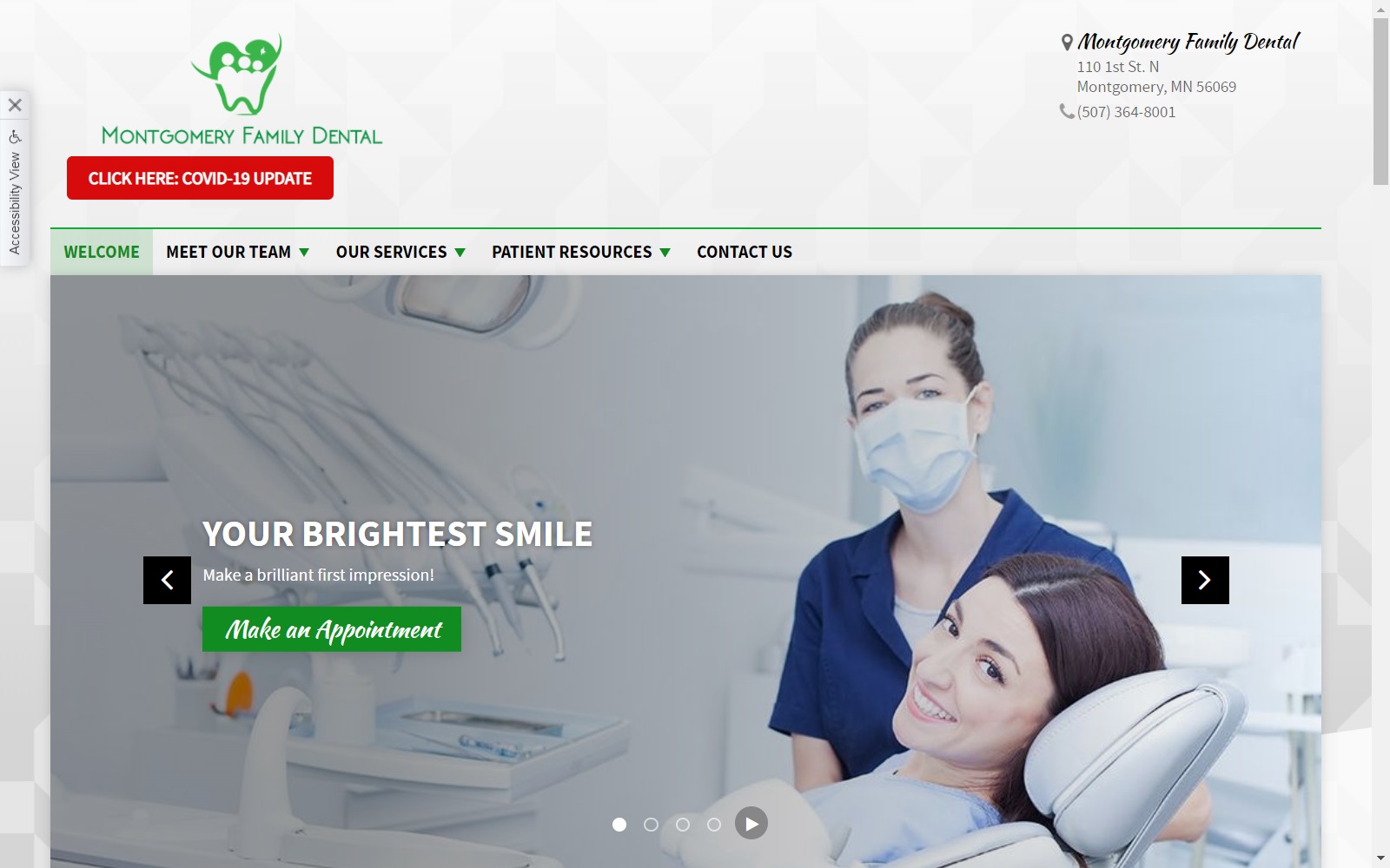 montgomeryfamilydental.com screenshot