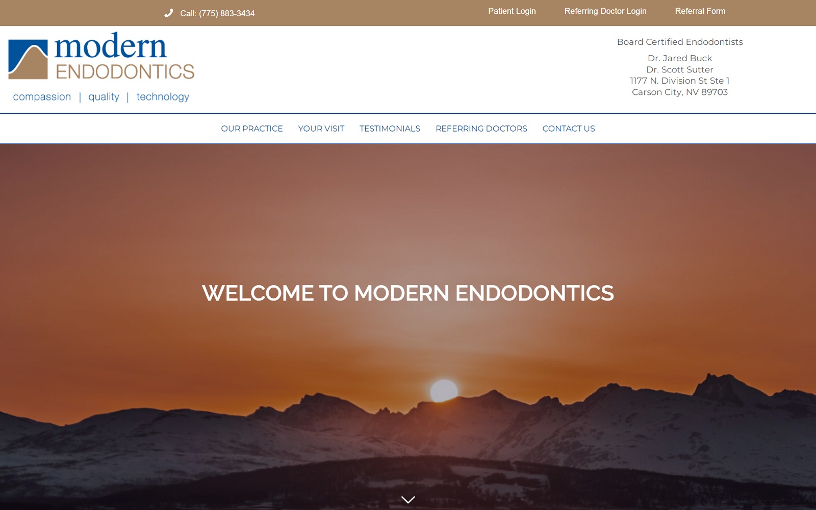 nevadaendo.com screenshot