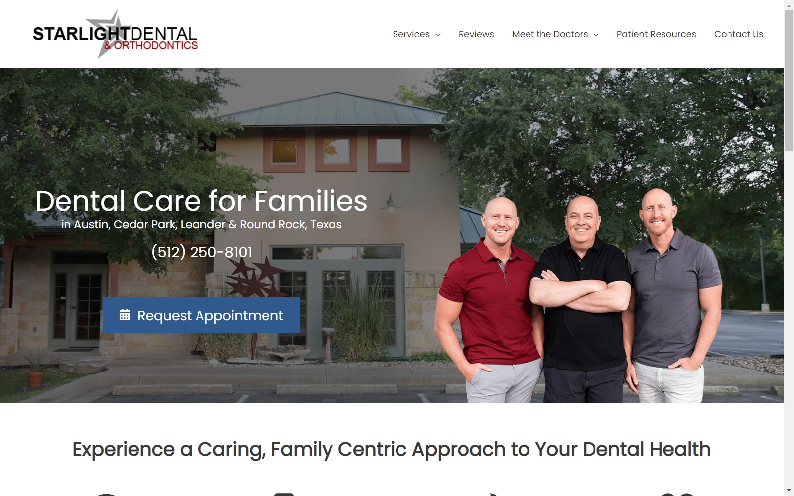 starlightdentalaustin.com screenshot