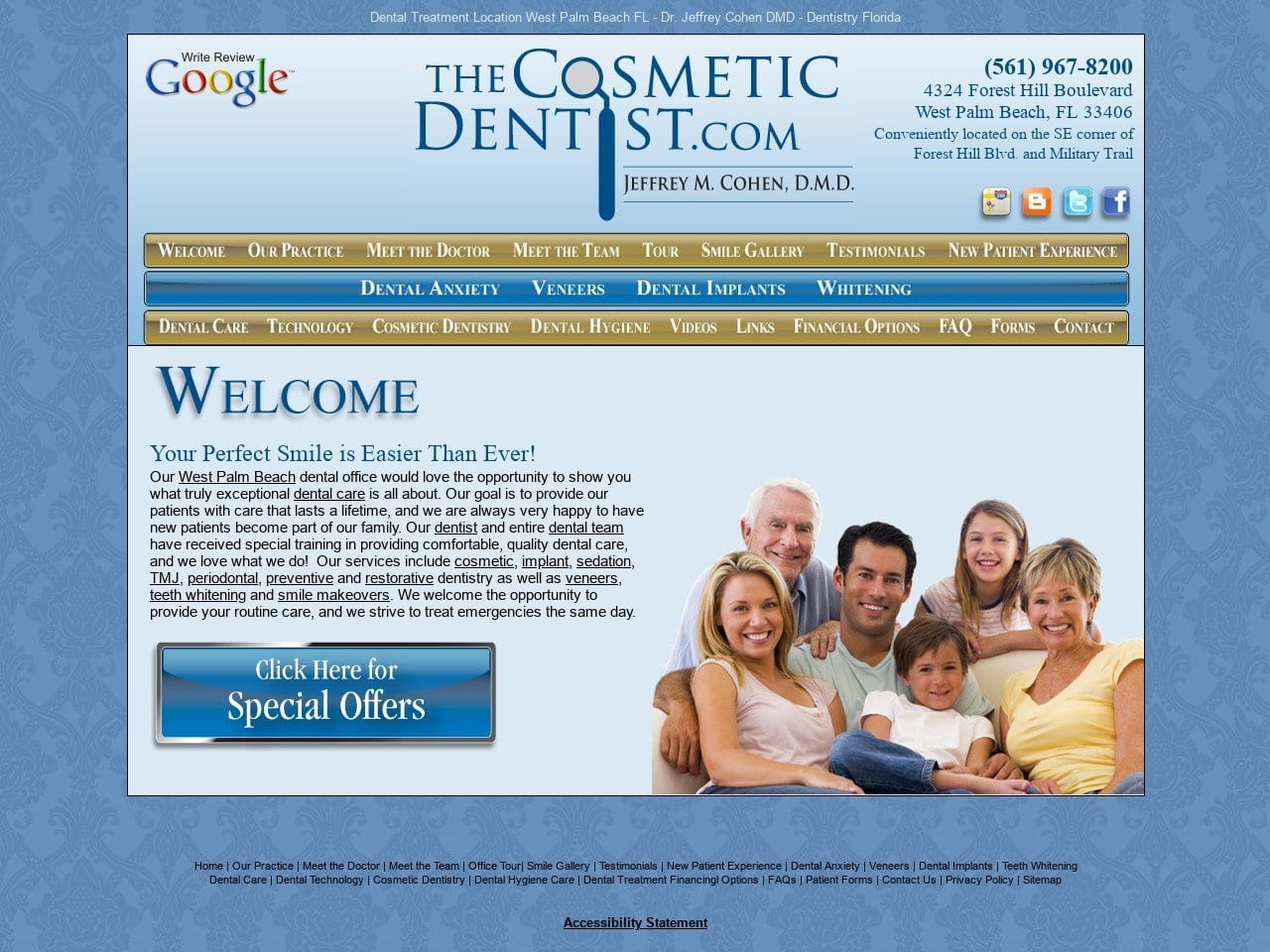 Cosmetic Dentist Website Screenshot from thecosmeticdentist.com