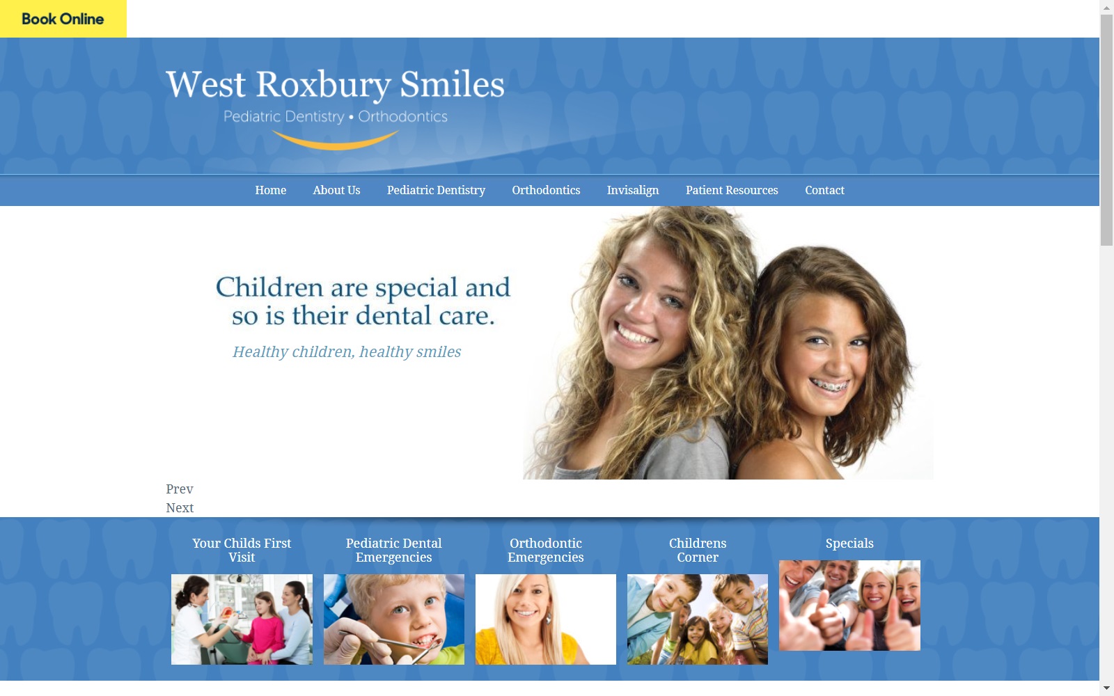 westroxburysmiles.com screenshot