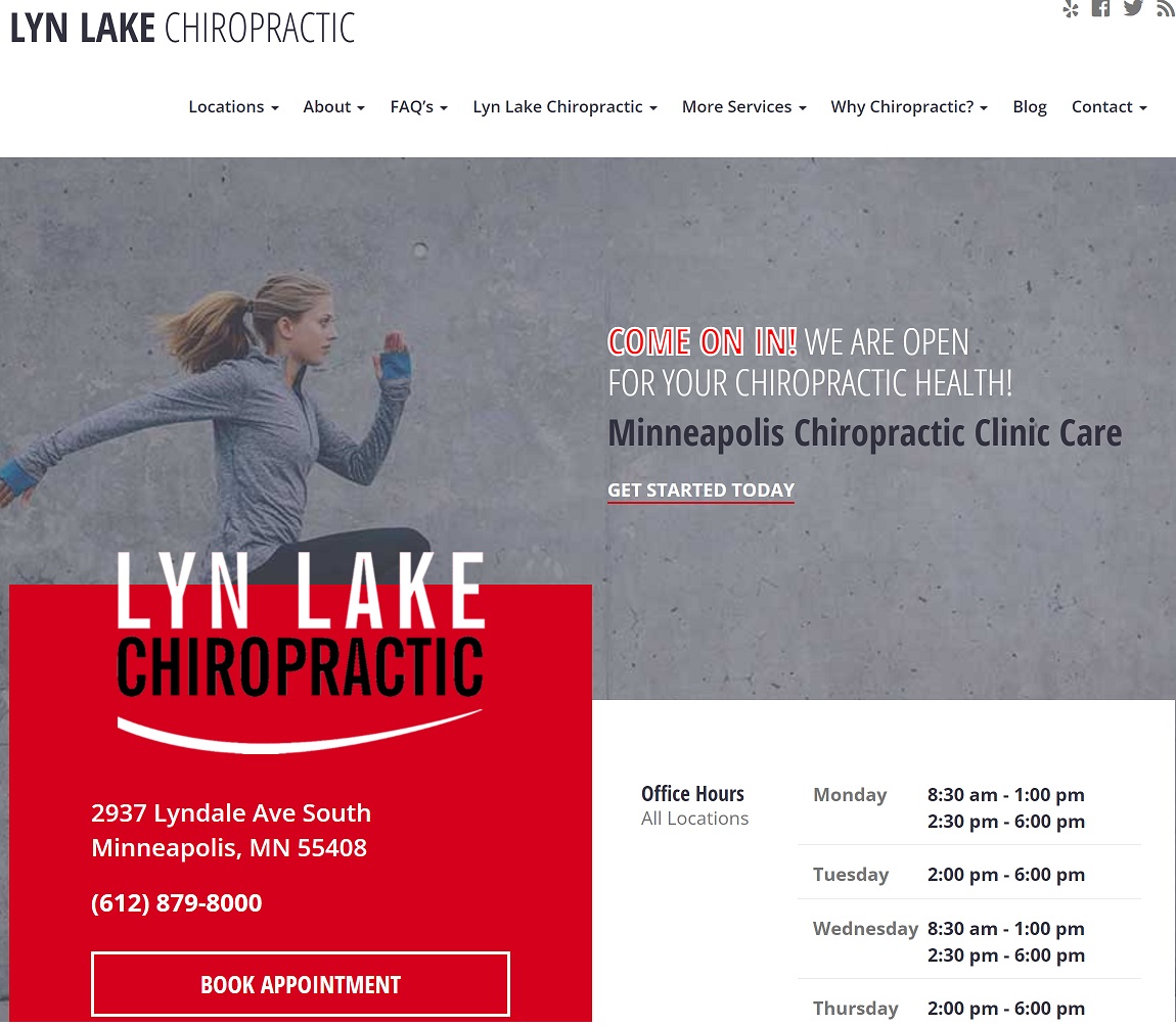 lynlakechiropractic.com screenshot