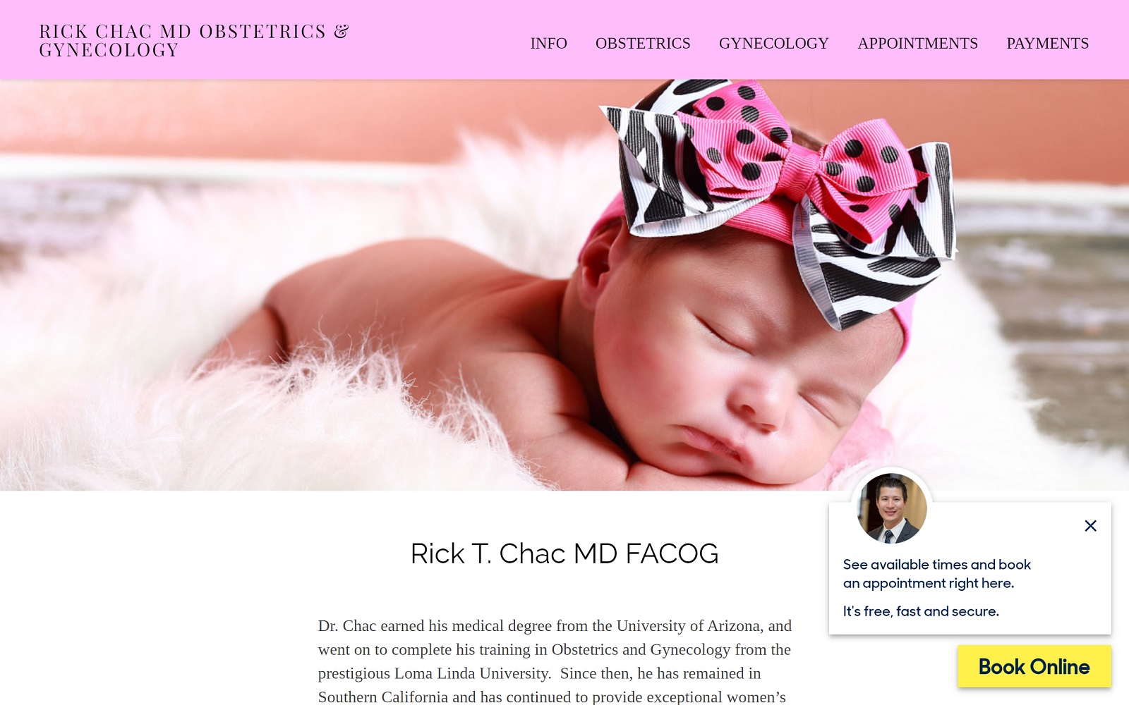 rickchacobgyn.com screenshot